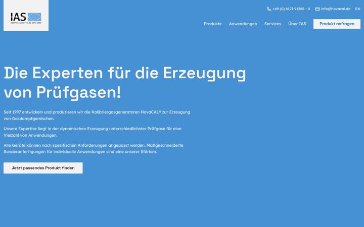 Screenshot of hovacal.de