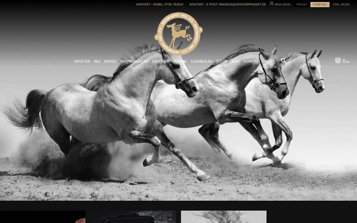 Screenshot of hovcompagniet.se