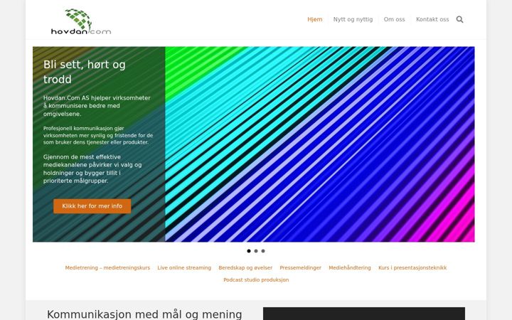 Screenshot of hovdan.com