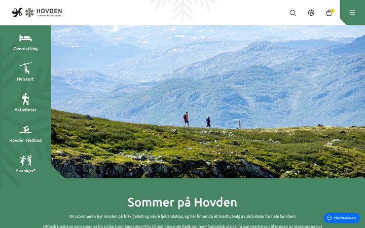 Screenshot of hovden.com