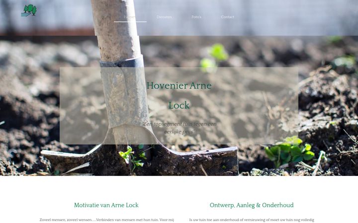 Screenshot of hovenierarnelock.nl