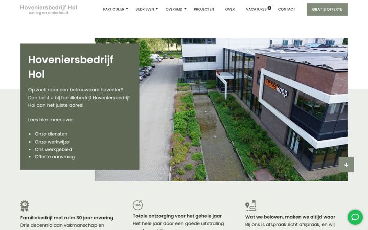 Captura de ecrã de hoveniersbedrijfhol.nl
