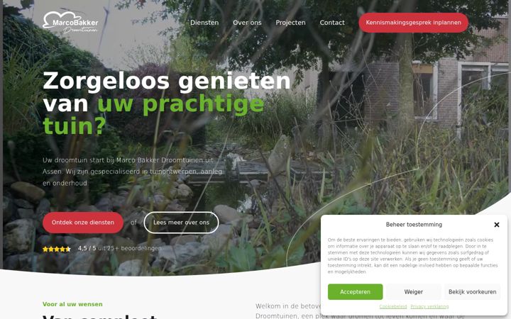 Screenshot of hoveniersbedrijfmarcobakker.nl