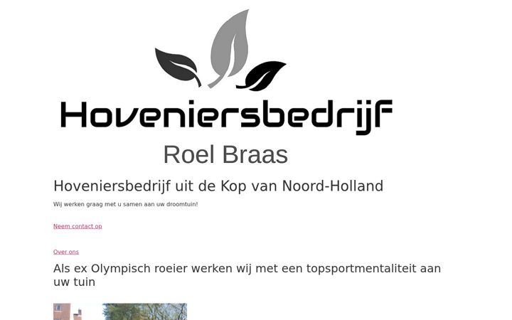 Screenshot of hoveniersbedrijfroelbraas.nl