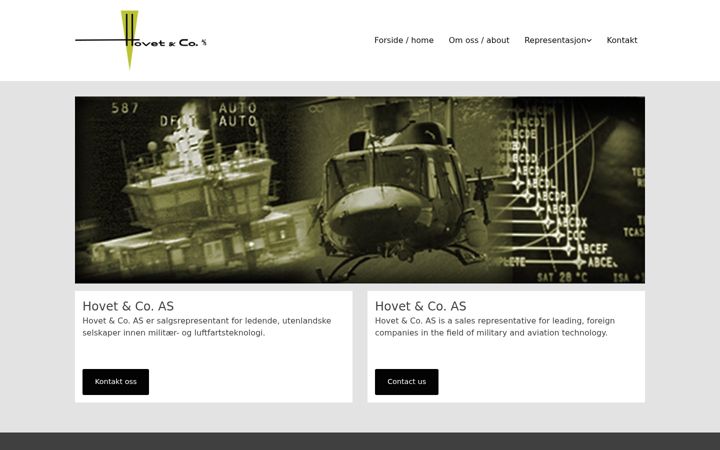 Screenshot of hovet.no