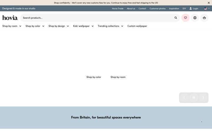 Screenshot of hovia.com