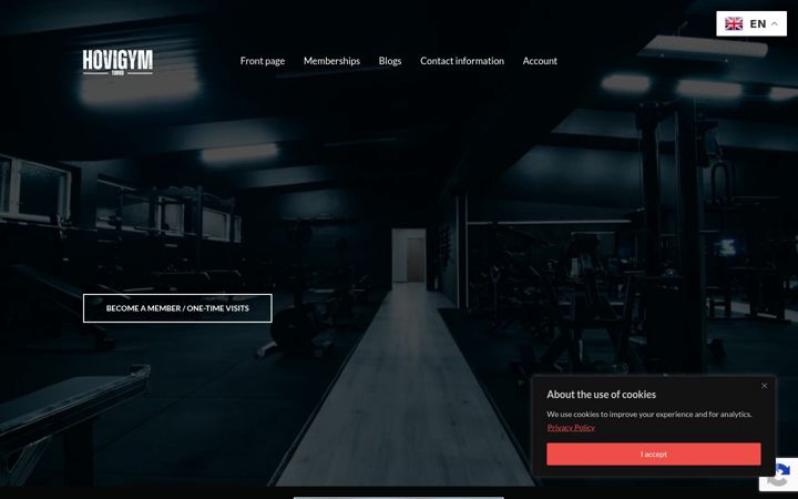 Screenshot of hovigym.fi