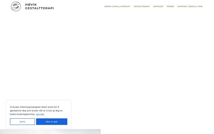 Screenshot of hovikgestalt.no