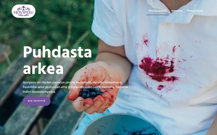 Screenshot von hovipesu.fi