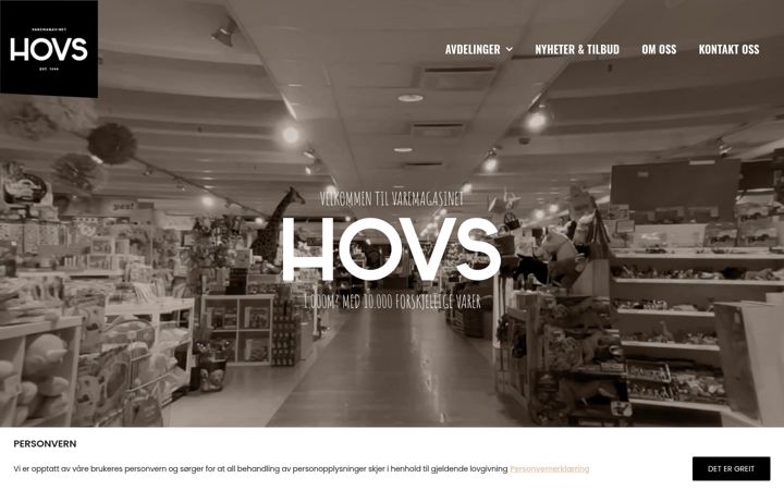 Screenshot of hovs.no