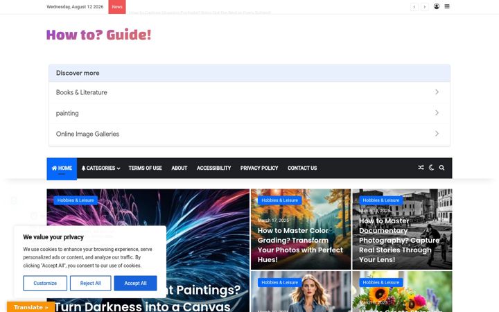 Screenshot of how-to-guide.net