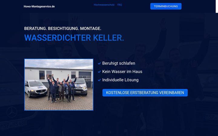 Screenshot of howa-montageservice.de