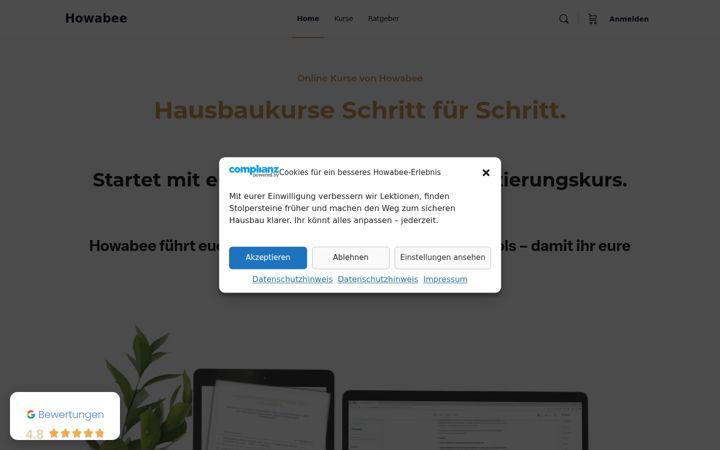Screenshot of howabee.com
