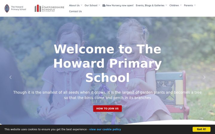 Screenshot of howard.staffs.sch.uk