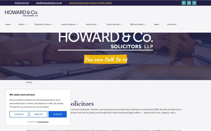 Screenshot of howardandco.co.uk