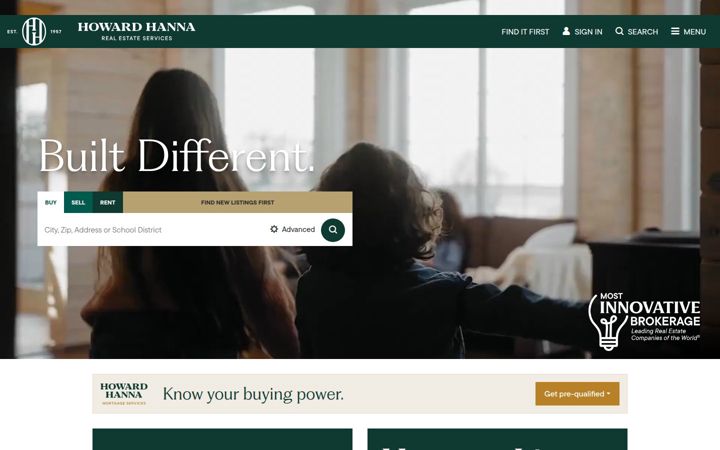 Screenshot of howardhanna.com