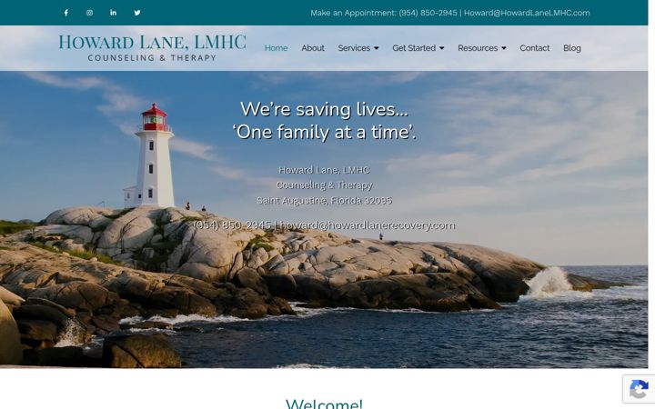 Screenshot of howardlanelmhc.com