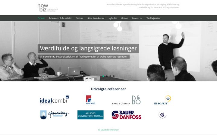 Screenshot of howbiz.dk