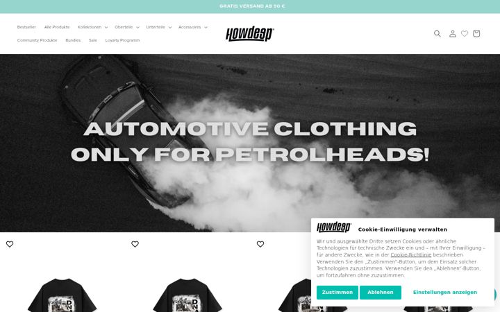 Screenshot of howdeep.de