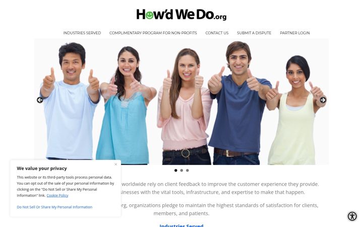 Screenshot of howdwedo.org