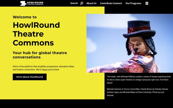 Screenshot of howlround.com