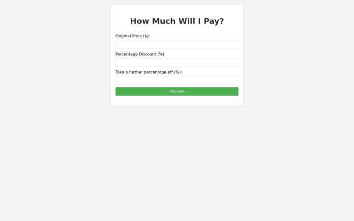 Screenshot of howmuchwillipay.com