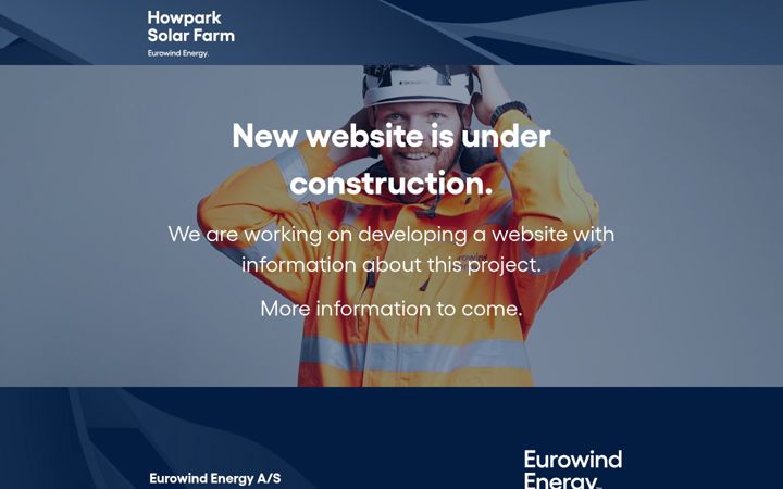 Screenshot of howparksolarfarm.com