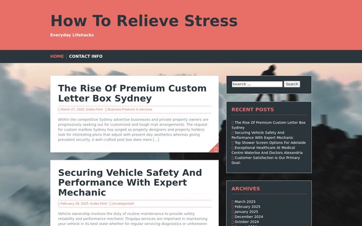 Screenshot of howto-relievestress.com