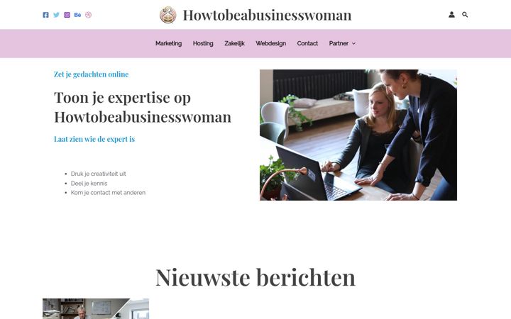 Screenshot of howtobeabusinesswoman.nl
