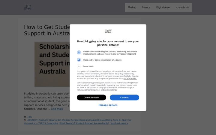 Screenshot of howtoblogging.info