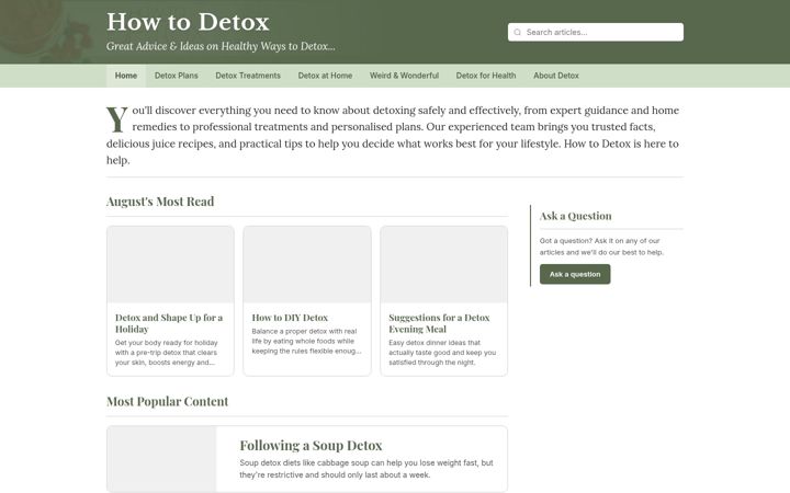 Screenshot of howtodetox.co.uk