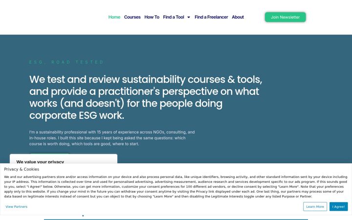 Screenshot of howtoesg.org