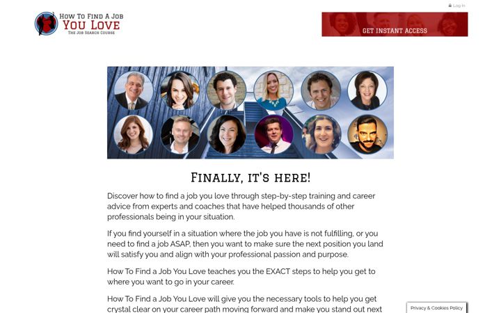 Screenshot of howtofindajobyoulove.com
