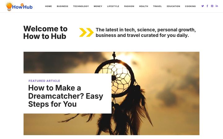 Screenshot of howtohub.net