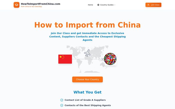 Screenshot of howtoimportfromchina.com
