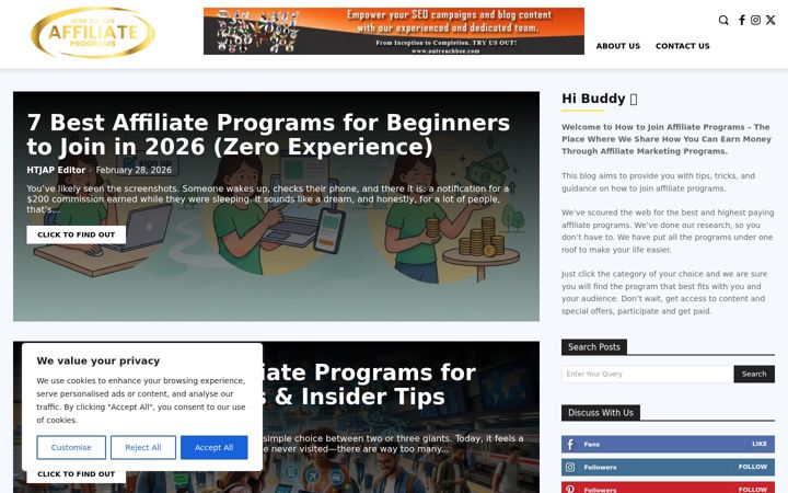 Screenshot of howtojoinaffiliateprograms.com