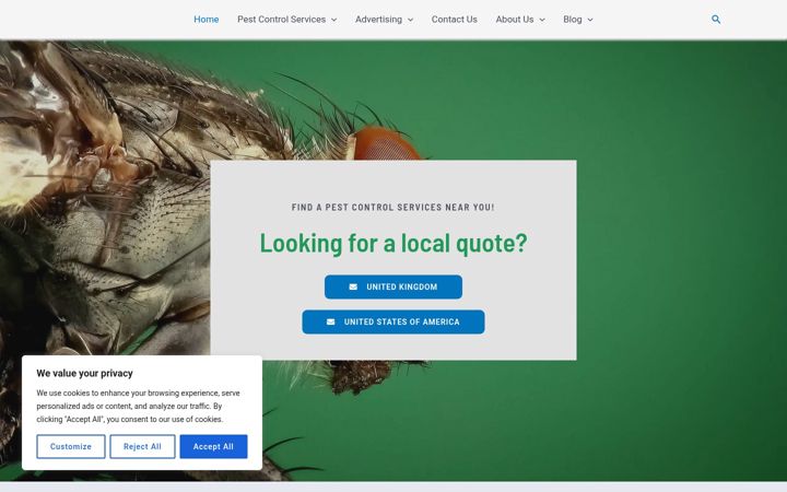 Screenshot of howtopestcontrol.co.uk