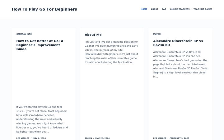 Screenshot of howtoplaygoforbeginners.com