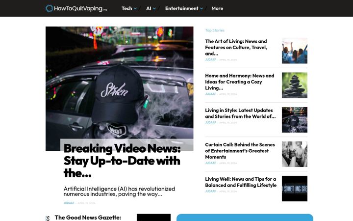 Screenshot of howtoquitvaping.org
