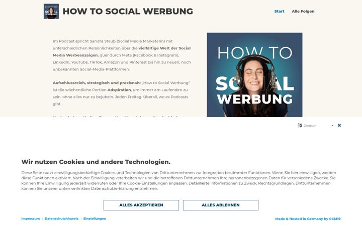 Screenshot of howtosocialwerbung.de