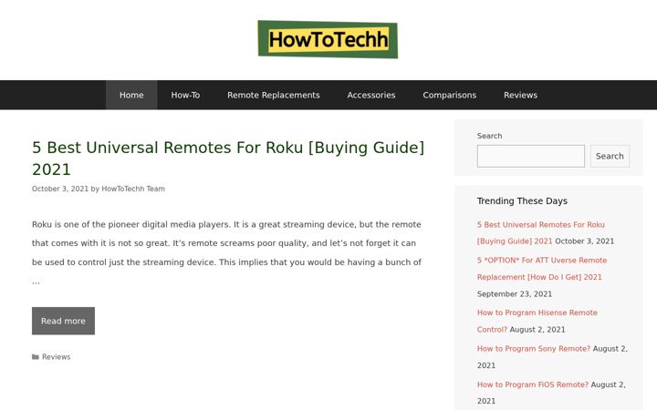 Screenshot of howtotechh.com