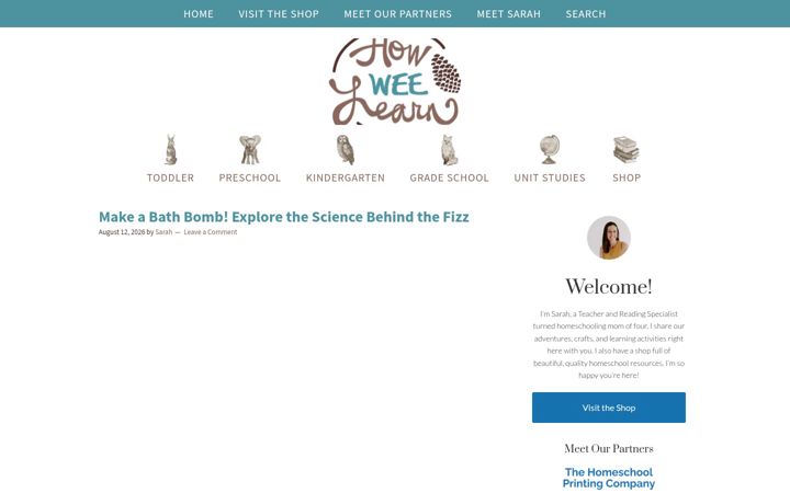 Screenshot of howweelearn.com