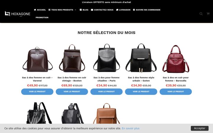 Screenshot of hoxagone.fr