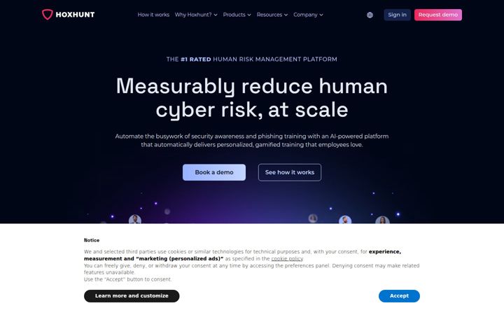 Screenshot του hoxhunt.com