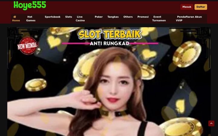 Screenshot of hoye555slot.com