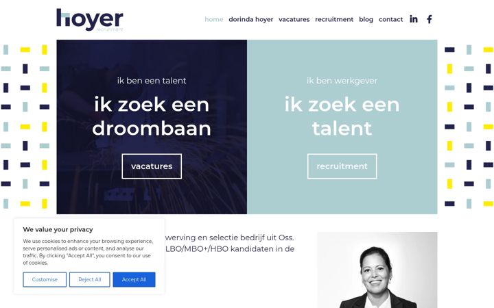 Screenshot of hoyer-recruitment.nl