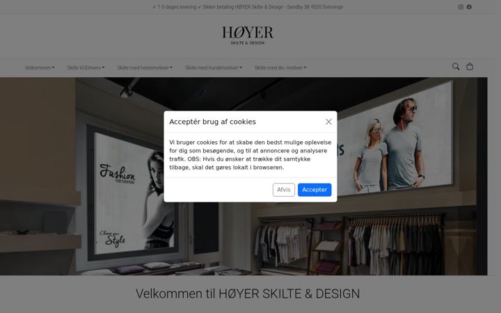 Screenshot of hoyerskilte.dk