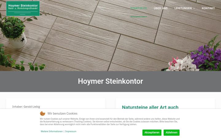 Screenshot of hoymer-steinkontor.de