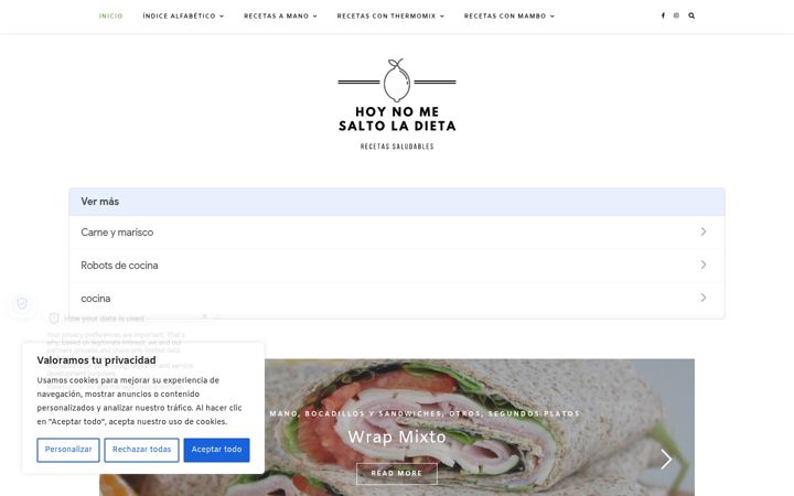 Screenshot of hoynomesaltoladieta.com