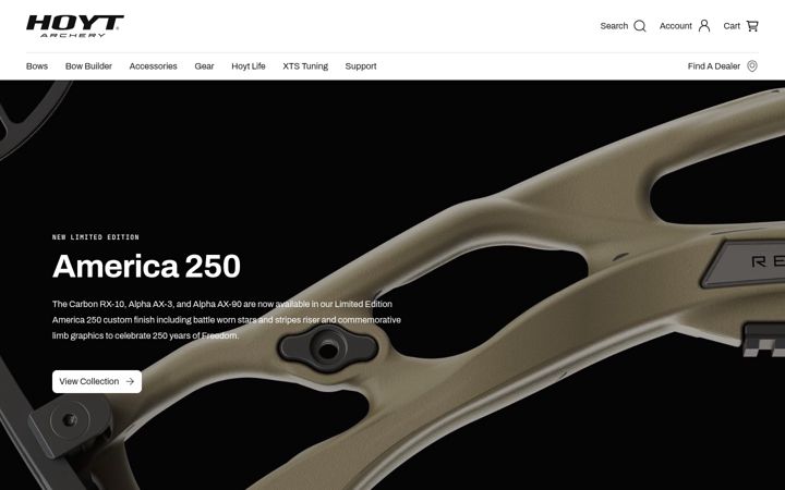Screenshot of hoyt.com